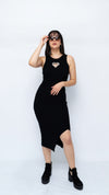 Vestido tubo adorno corazón