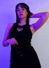 Vestido tubo adorno corazón