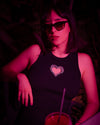 Vestido tubo adorno corazón